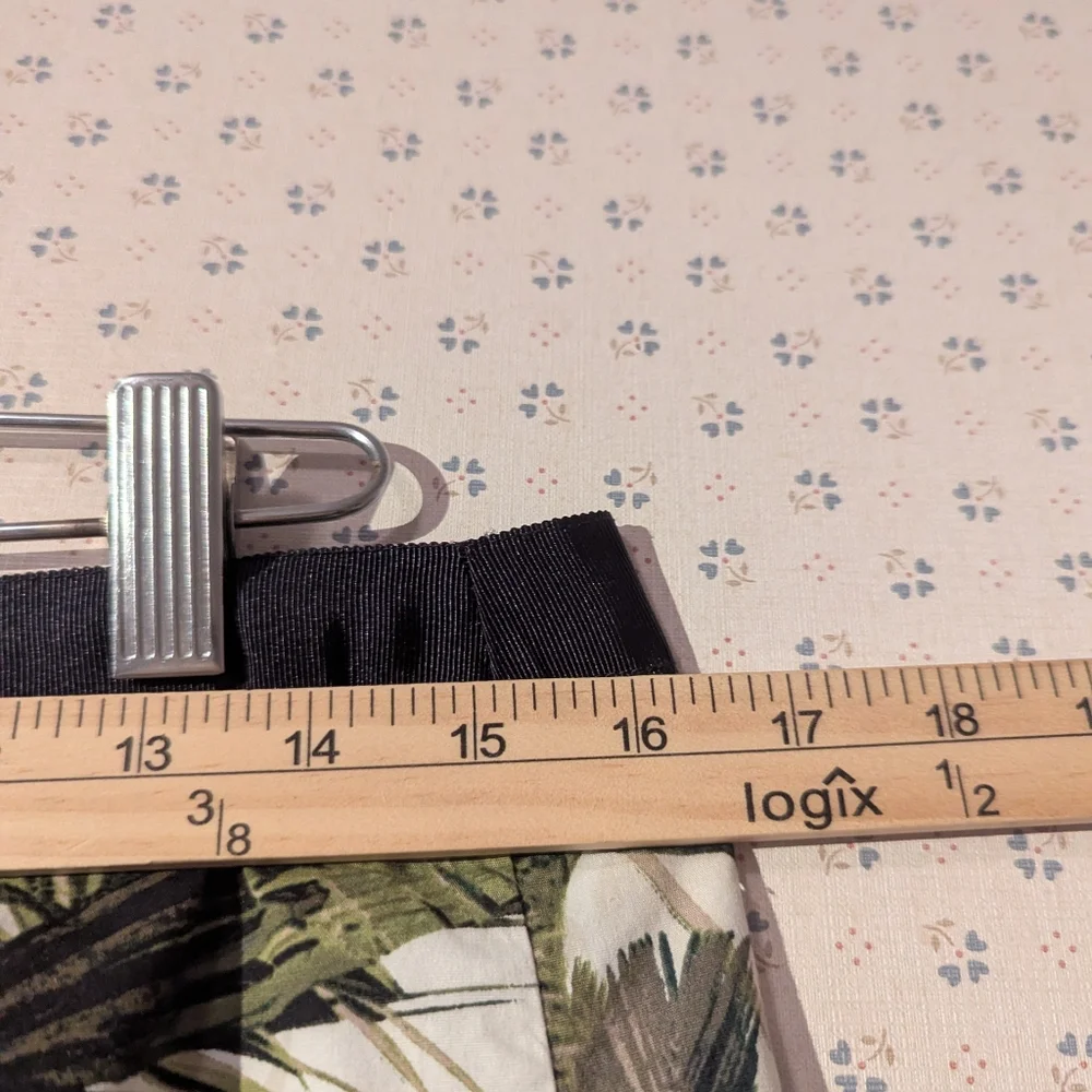 🫒 Worthington 12 Nature Trees Print Skirt, Cotton Small Pleats Office  Saturday